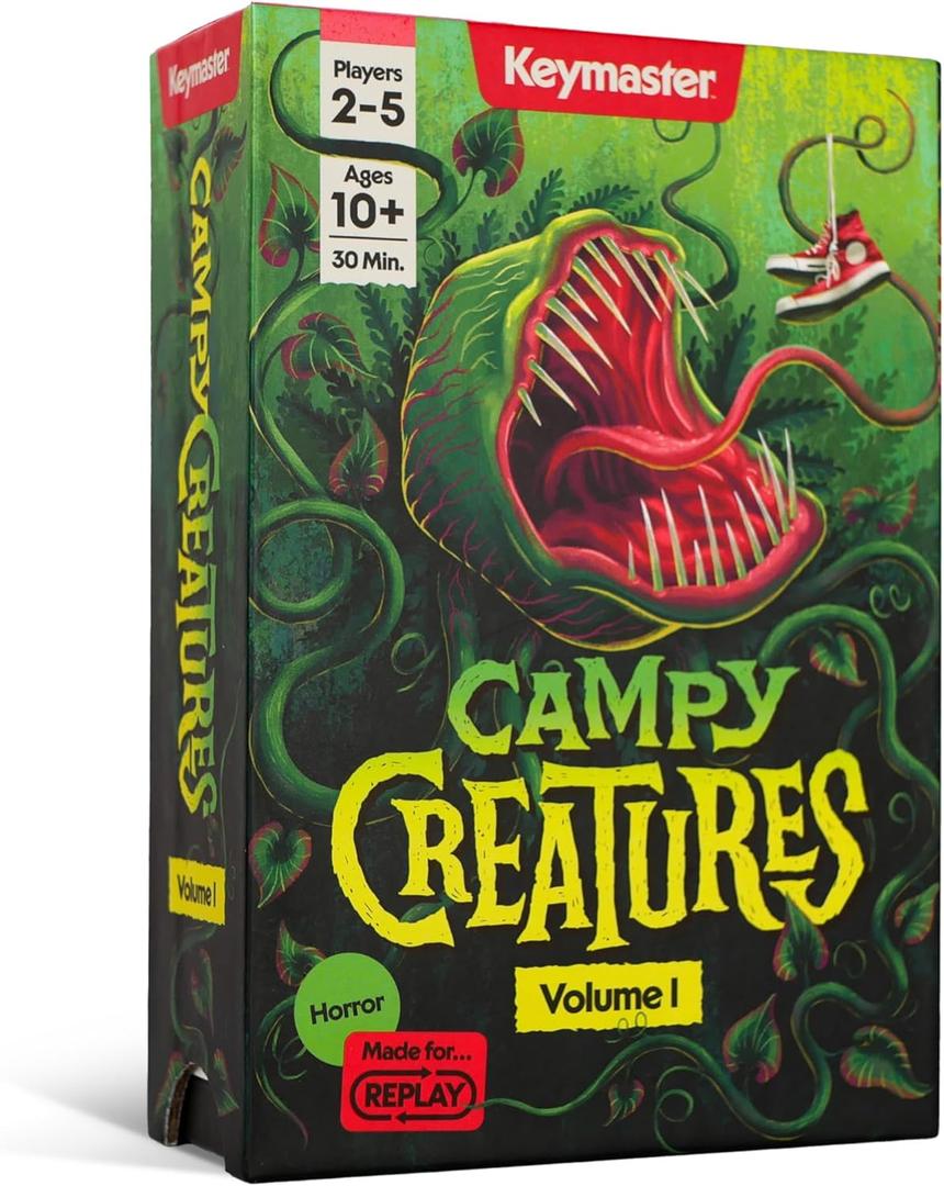 Keymaster Games | Campy Creatures Vol. 1 - a Ghoulish Fun Card Game of Bluffing, Deduction, and Trick Taking for Families and Monster Lovers