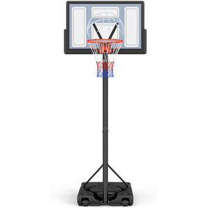 Basketball Hoop Outdoor 10ft Adjustable, Portable Basketball Hoop Goal System for Kids Youth and Adults in Backyard/Driveway/Indoor, 44 Inch Shatterproof Backboard and Larger Base
