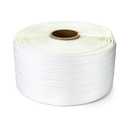 QWORK 3/4" x 1640' Woven Cord Strapping Roll, Heavy Duty Polyethylene Braided Rope Strap Roll, 1830 lb Strong Break Strength 6" x 3" Core, Strength and Flexibility, White