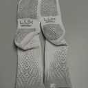 LUX Sports Thin Grip Socks for Cleat Sports - Moisture-Wicking Anti Slip Socks for Men & Women - Soccer, Football, Baseball (One Size, White)