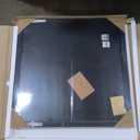 Frame Amo 26x26 Black Solid Wood Poster Frame, White Mat for 22x22 Image, Tempered Glass Front, 1.5 inch Wide, 1 inch Thick, High-End, Heavy-Duty, Gallery Grade & Acid-Free