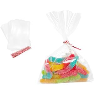 EKAPACKAGING Clear 4x6 Inches 100 Pcs Twist Ties Cellophane Bags Gift Bulk Christmas Treat Bag Party Favor Snack Food Packaging Kids Goodie Cello Wrapping For Cookie (Transparent)