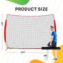 7x7ft/12x9ft/16x10ft/20x10ft Barricade Backstop Net, Sports Barrier Net, Multi-Sport Net with Carry Bag, Protective Screen for Practice- Baseball, Softball, Lacrosse, Soccer, Basketball, Tennis
