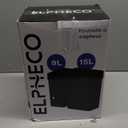 ELPHECO Bathroom Trash Can with Lid, 2 Pack Automatic Garbage Can, 2.5 Gallon + 4 Gallon Motion Sensor Smart Bathroom Decor, Slim Waterproof Trash Bins for Bedroom, Office, Living Room, Black