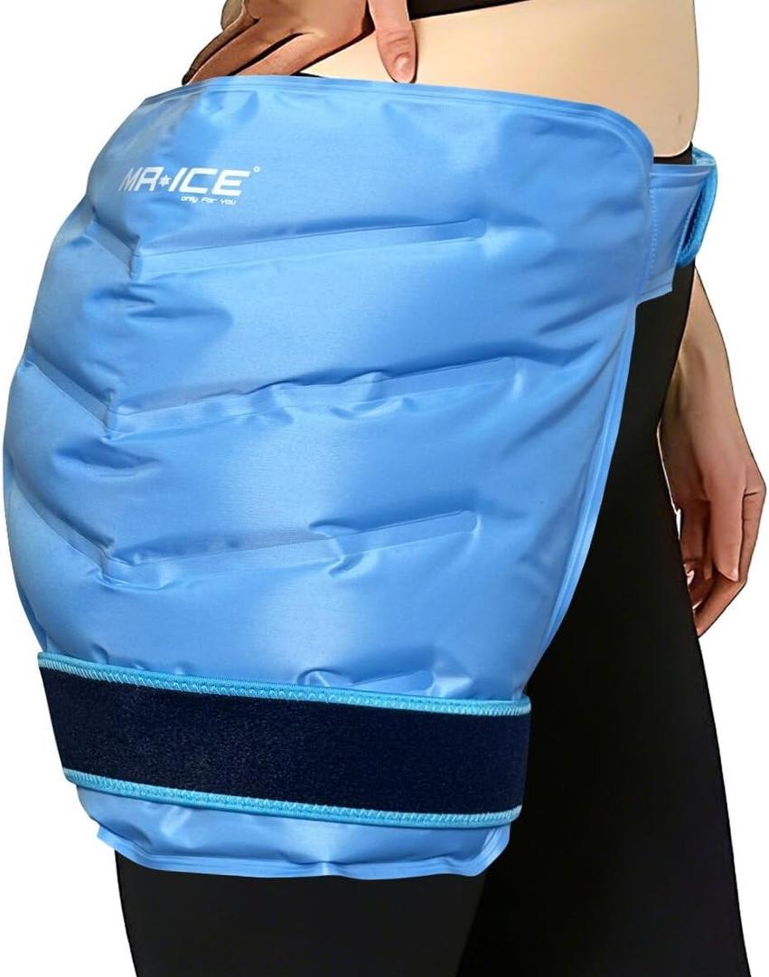 MR.ICE Extra Large Hip Ice Pack Wrap After Surgery 18.5'' x 14''  Hip Replacement Recovery Aids,Bursitis Hip Pain Relief, Reusable Ice Pack for Hip Replacement Surgery, Hip Cold Compress Therapy