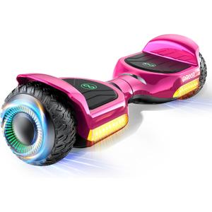 Gyroor Hoverboard G13 All-Terrain Off-Road Bluetooth LED Lights for Kids
UL 2272 Certified, 6.5" All-Terrain Tires, Dual 250W Motors hoverboard for Kids Ages 6-12 & Adults, Birthday & Holiday Gift