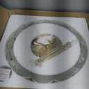 Brass Semi-Flush Mount Ceiling Light, Elegant Glass Ceiling Light Fixture for Living Room Hall Bedroom, 17.7"