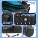 WOTOW Bike Handlebar Bag Waterproof - Bicycle Handlebar Bag with Large Reflective Area & Strips, Bike Front Pouch with Waterproof Zipper Shoulder Strap Removable Straps for Cycling (Cuboid, 2.7L)