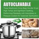 Mushroom Grow Bags, 50 Pack Mushroom Spawn Bags, 5" x 4" x 20", 6 Mil Thick Durable,Tear Resistant, 0.2 Micron Porosity Resistant High Pressure Spawning