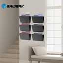 Gawerk Clear Acrylic Single Pocket, Plastic Hanging Wall Mount File Holder for Office Home (Black, 3 Pack)