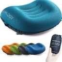 TREKOLOGY Ultralight Inflatable Camping Travel Pillow - ALUFT 2.0 Compressible, Compact, Comfortable, Ergonomic Inflating Pillows for Neck & Lumbar Support While Camp, Hiking, Backpacking (Teal Blue)