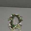AWAYTR Leaf Flower Crown Garland Headpiece - Hair Floral Wreath Adjustable Flower Headbands for Bridal Wedding Festival Party Flower Leaves Crown (Cream white)