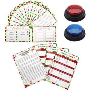 Christmas Family Feud Game with Answer Buzzers,Funny Christmas Party Games,Christmas Trivia Game, Family Feud Quiz Holiday Games for Party Office Adult Groups