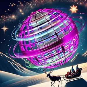 PRO STASH 2025 Upgraded Flying Orb Ball Toy with LED Lights, Cosmic Boomerang Hover Orb Ball for Kids & Adults, for Indoor/ Outdoor Fun Cool Holiday Magic Toy (Purple)