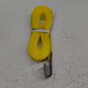 VULCAN Ratchet Strap with Flat Hooks - 2 Inch x 27 Foot - 2 Pack - Yellow - 3,300 Pound Safe Working Load
