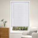 LazBlinds Cordless White 1" Room Darkening Vinyl Mini Blinds, 33" W X 48" H Horizontal Window Blinds for Home, Cordless Shades for Indoor Windows