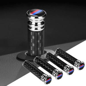 Generic 4 Pcs Car Door Lock Knobs Carbon Fiber Door Lock Bolt Pin Cover Stick Compatible with BMW 1 2 3 4 5 6 7 Series X1 X2 X3 X4 X5 X6 X7 Accessories, QD4SD001