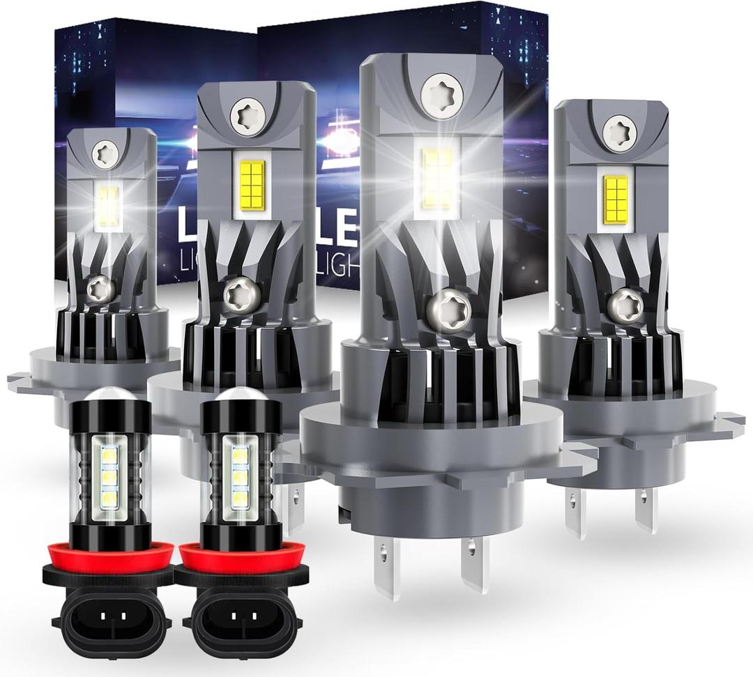 Light Bulbs Compatible for VW Passat 2012-2015, High and Low Beam, Fog Lights, 6500K Cool White, Plug and Play, 5000 Lumens, 6 PCS