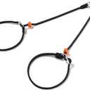 Howgo Double Slip Leash Slip Lead | Dual Dog Lead for 2 Dogs,360 Swivel No Tangle | Dog Training Nylon Leash and Collar | Double Clip Coupler and Splitter | Lightweight Aluminum (Black, 3FT)