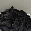 Electric Blanket Wearable with Foot Pockets & Sleeves, Electric Heated Snuggle Blanket, Flannel & Sherpa Heating Throw with 10 Heat Settings, 1-12 Hours Auto Shut-Off, 50"70", Black