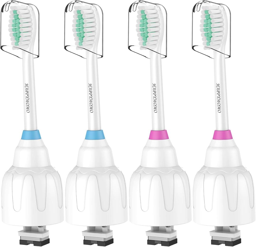 Replacement Toothbrush Heads for Philips Sonicare E-Series/Essence/Xtreme/Elite and Other Screw-on Models, 4 Pack, Dupont Bristles for Effective Cleaning