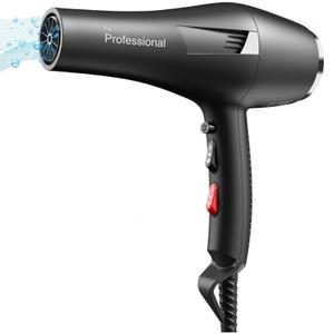 Faszin Ionic Salon Hair Dryer, Professional Blow Dryer AC Motor Fast Drying with 2 Speed, 3 Heat Setting, Cool Button, for Curly & Straight Hair-Black Faszin Ionic Salon Hair Dryer, Professional Blow Dryer AC Motor Fast Drying with 2 Speed, 3 Heat Setting, Cool Button, for Curly & Straight Hair-Black