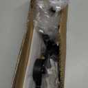 Curtain Rods for 28-99 Windows, Splicing Construction, 1 Adjustable Drapery Rod with Aluminum Alloy Brackets and Finials for Window, Sliding Door, Patio, Living Room Decoration, Matte Black & Gold