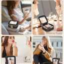 Soimeat Clear Makeup Bag, Portable Travel Cosmetic Bags, Multipurpose Leather Toiletry Bag with Zipper, Waterproof Transparent Cosmetic Organizer for Women, Mini, Black
