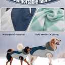 Doglay Dog Coat Waterproof Warm Dog Winter Jacket,Christmas Reflective Fleece Puppy Winter Coat with Harness Hole, Adjustable Snow Jacket for Large Dogs