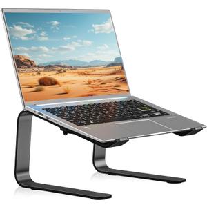 suptek Aluminum Laptop Stand,Ergonomic Detachable Computer Laptop Stand for Desk, Metal Computer Riser, Notebook Riser Heavy Stable PC Holder for 10-16" Laptops Notebook Computer, Black