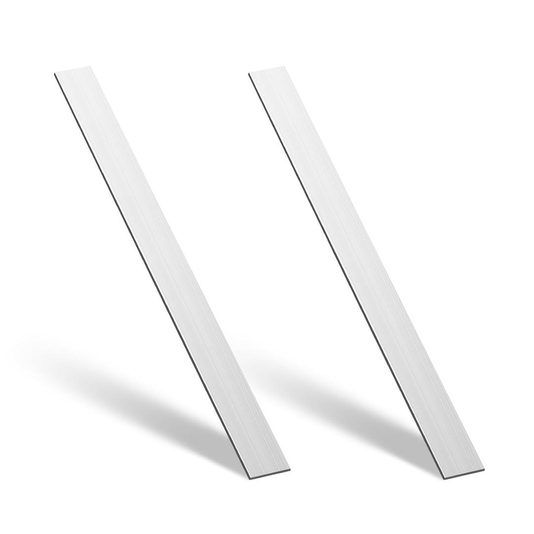 Zonon 2 Pcs 6061 Aluminum Flat Bar 1/8 Thickness x 1'' Width x 24 '' Length General Purpose Plate Metal Aluminum Bar
