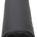 ForPro Premium Half-Round Bolster Pillow for Massage and Yoga, Oil and Stain-Resistant, 6W x 3" H x 26L, Black
