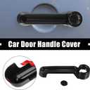 X AUTOHAUX 5pcs Exterior Door Handle Cover Trim Tailgate Door Handle Panel Cover for Jeep Wrangler JK JKU 2007-2018 for Jeep Liberty 2008-2012 for Dodge Nitro 2007-2011 Black