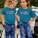 Hello Kindergarten Shirts for Kids First Day of School T Shirt Cute Back to School Short Sleeve Tee Tops (Green)