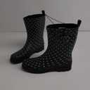 GOGO Classic Black Rainbow Polka Dot Rain/Snow Boots Women Size 11