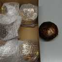 Lunmon 6 Pcs 4" Large Christmas Ball Ornaments Champagne Gold Christmas Tree Ornaments Pipa Glitter Sequin Balls for Xmas Tree Holiday Party Decorations