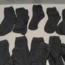 Kids Socks 12 Pairs Crew Socks for Toddler Boys Girls 1-14 Years Athletic Mid Cut Socks Multipack Black White