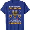 Hanukkah Imagine Your Cellphone Chanukah Jew Men Women Kids T-Shirt S