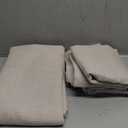 decorUhome Linen Semi Sheer Curtains 102 Inch Long, 2 Panels Light Filtering Curtains Drapes with Rod Pocket and Back Tab for Living Room Bedroom Farmhouse Decor, Beige, W52 x L102