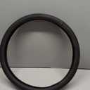 (15-19inch) Car Steering Wheel Cover Rubber Inner Ring All Car Universal Four Seasons Universal Thin Fiber Leather Anti-Slip 16 17 18 19 inch for Truck (17inch, Black)