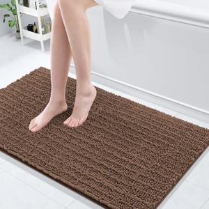 Arotive Luxury Chenille Bathroom Rug Mat, Extra Soft Thick Absorbent Shaggy Bath Rugs, Non-Slip Machine Wash Dry, Plush Bath Mats for Bathroom, Shower and Tub, 30x20