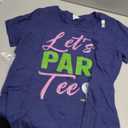 Womens Let's Par Funny Golf Golfer Girl Women Golfing Party V-Neck T-Shirt, Large