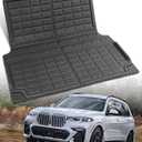 Car Cargo Liner & Backrest Mat for BMW X7: 2026 2025 2024 2023 2022 2021 2020 2019 (G07) Cargo Mat Behind 3rd Row, Custom fit for X7 Rear Trunk Protector, All Weather XPE SUV Interior Boot Accessories