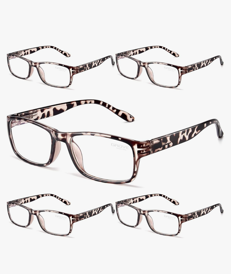 Gaoye Professional Reading Glasses for All Day - Computer Readers with Blue Light Protection - 4 Pack +3.0
