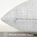 OTOSTAR Set of 4 Linen Decorative Throw Pillow Covers Solid Pillowcase Modern Farmhouse Cushion Covers for Home Decor Sofa Couch Bed 12x20 Inch Light Grey