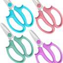 Flower Scissors - 4 Pcs Stainless Steel Flower Shears, Garden Plant Floral Shears for Fresh Flowers Stems (Blue, Green, Pink, Violet)