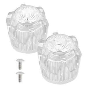 OasisFlow Shower Knob Replacement Compatible with Phoenix Mobile Home Sink Tub Shower, Acrylic Bathtub Knobs Parts, Clear Faucet Handles Replacement for OEM #60-4-9-16(1 Pair)