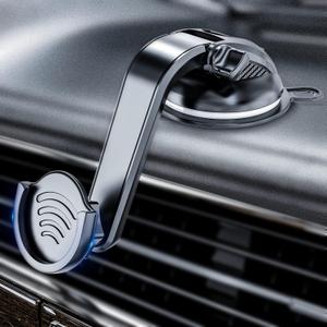 pop-tech Suction Cup Phone Holder for Socket Users, Dashboard Car Phone Mount for Collapsible Grip with Adjustable 360Rotation, Includes 3M Sticky Adhesive Replacement for Expanding Stand - Black