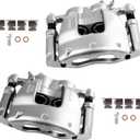 cciyu Front Left & Right Brake Calipers Assembly w/Bracket 18B5518 18B5519 For Ford For Transit-150/For Transit-250/For Transit-350/For Transit-350 HD