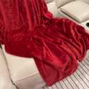 Bedsure Get Cozy Fleece Blanket, Red, 50*60